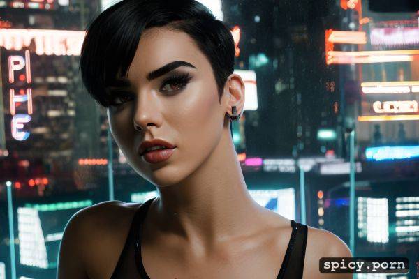 Dua lipa, short straight black hair, cumshot, fit body, 18 years old - spicy.porn on pornsimulated.com