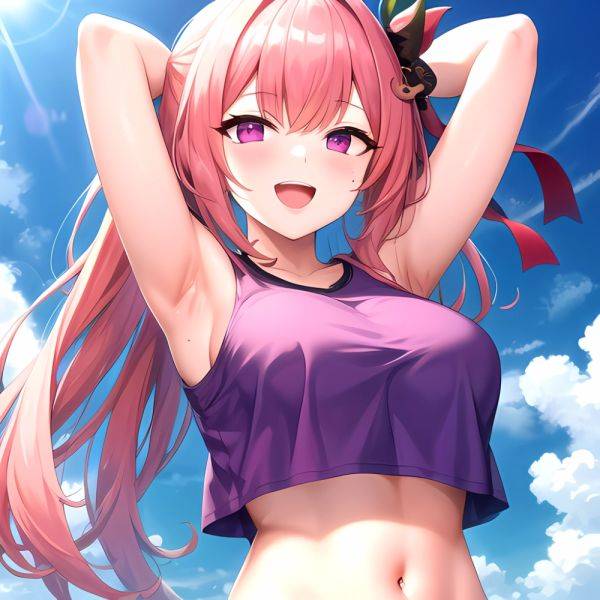 1girl D Absurdres Armpits Arms Behind Head Azur Lane Blush Breasts Bremerton Azur Lane Crop Top Highres Large Breasts Looking, 680112372 - AIHentai - aihentai.co on pornsimulated.com