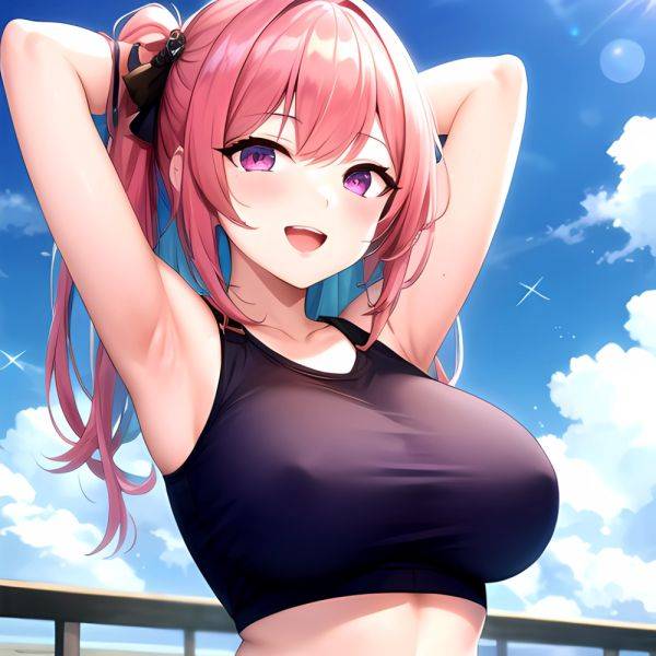 1girl D Absurdres Armpits Arms Behind Head Azur Lane Blush Breasts Bremerton Azur Lane Crop Top Highres Large Breasts Looking, 3458615006 - AIHentai - aihentai.co on pornsimulated.com
