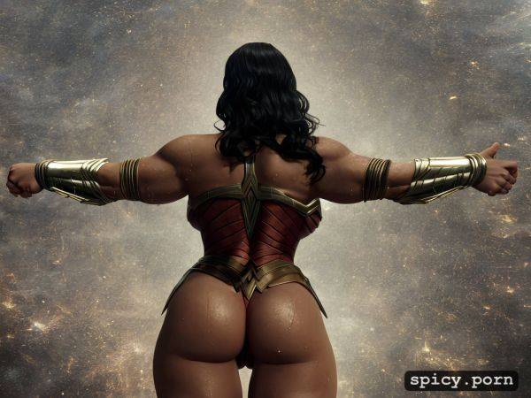 Wonder woman, 8k, view from behind, round ass, realistic skin legs spread - spicy.porn on pornsimulated.com