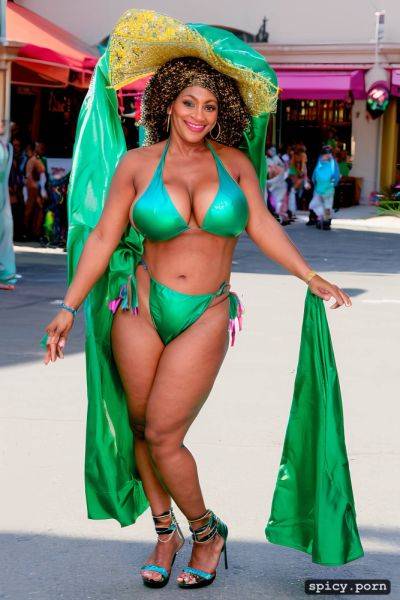 Color portrait, huge natural boobs, 51 yo beautiful performing mardi gras street dancer - spicy.porn on pornsimulated.com