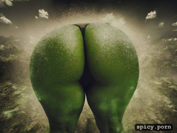 View from behind, she hulk, firm round ass, naked - spicy.porn on pornsimulated.com