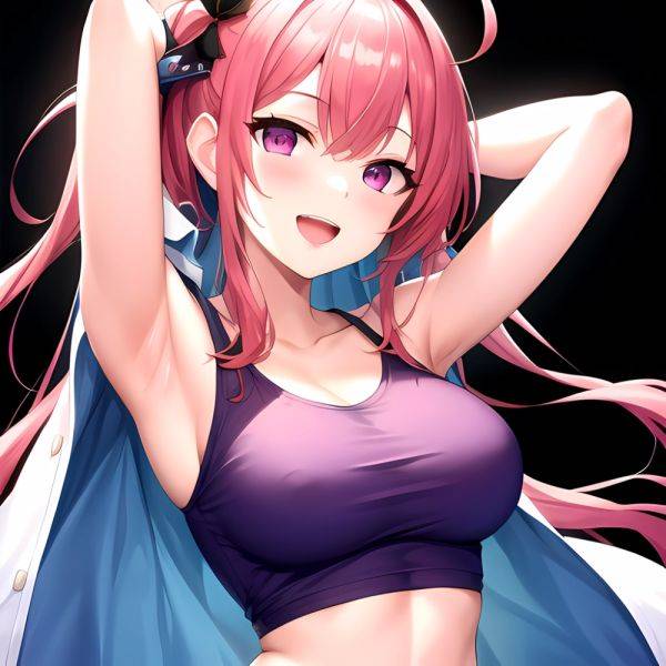 1girl D Absurdres Armpits Arms Behind Head Azur Lane Blush Breasts Bremerton Azur Lane Crop Top Highres Large Breasts Looking, 3688457863 - AIHentai - aihentai.co on pornsimulated.com