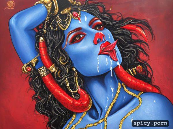 Kali mata, long wavy thick dark hair, hindu godess, face full of cum - spicy.porn on pornsimulated.com