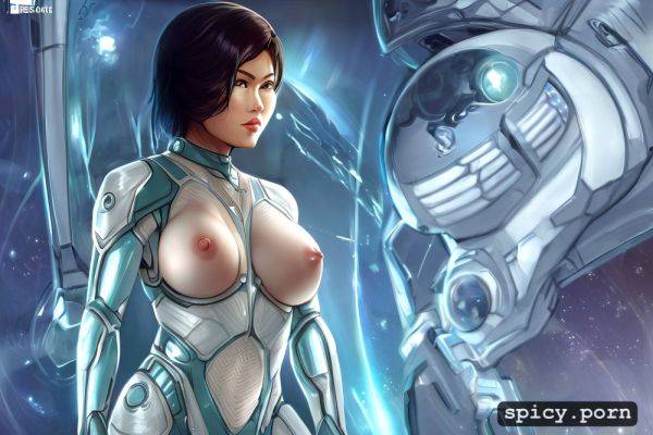 Average body, hard nipples, glasses, transparent spacesuit, gorgeous face - spicy.porn on pornsimulated.com