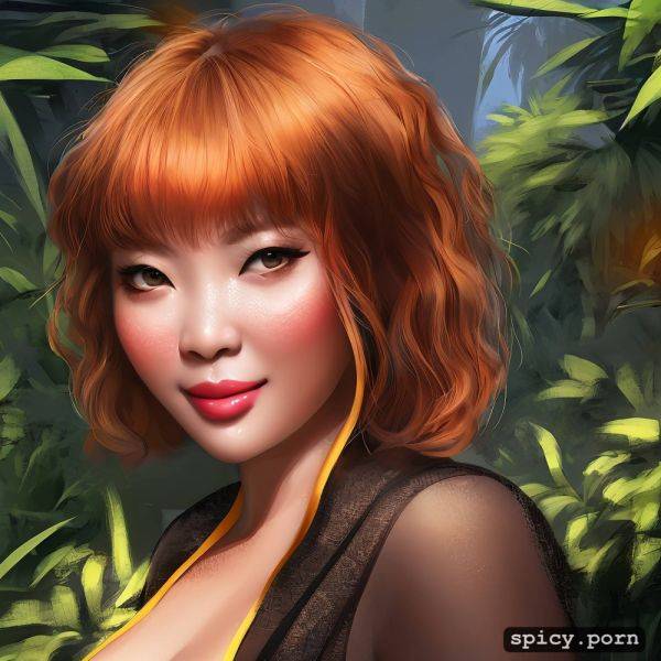 Perfect face, chubby body, chinese lady, portrait, jungle, 60s - spicy.porn - China on pornsimulated.com