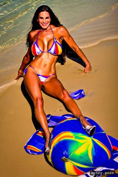 Color portrait, long hair, 68 yo beautiful performing white rio carnival dancer at copacabana beach - spicy.porn on pornsimulated.com
