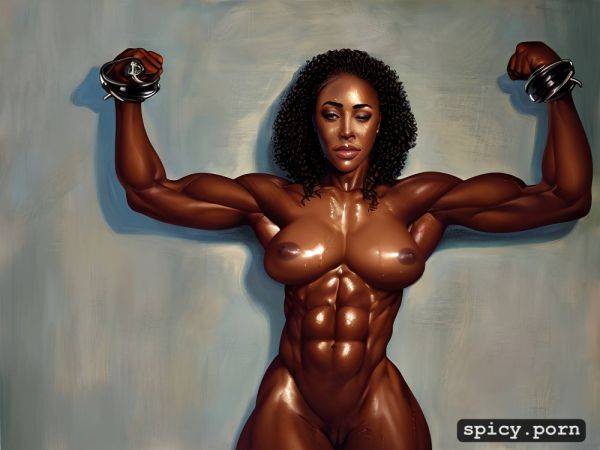 Dark hair, fit ass, perky tits, afro, ultrarealistic, eight pack abs - spicy.porn on pornsimulated.com
