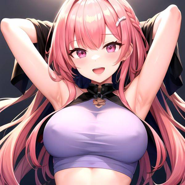 1girl D Absurdres Armpits Arms Behind Head Azur Lane Blush Breasts Bremerton Azur Lane Crop Top Highres Large Breasts Looking, 3308833273 - AIHentai - aihentai.co on pornsimulated.com