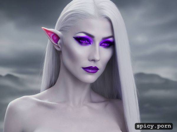 White eyebrows, 23 yo, long straight white hair, perfect slim albino female elf - spicy.porn on pornsimulated.com