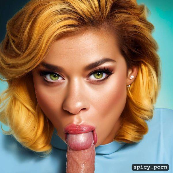 Highres, entire dick in mouth, giving a blowjob, messy blowjob - spicy.porn on pornsimulated.com