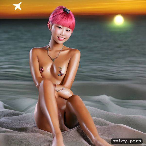 Cup b boobs perky protruding nipples, starry night sky, beach at night - spicy.porn on pornsimulated.com