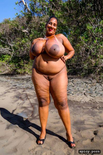 Largest boobs ever, standing at a beach, 45 yo, massive natural melons - spicy.porn on pornsimulated.com