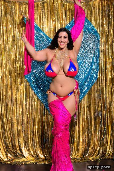 Performing on stage, huge hanging boobs, 36 yo beautiful thick american bellydancer - spicy.porn - Usa on pornsimulated.com