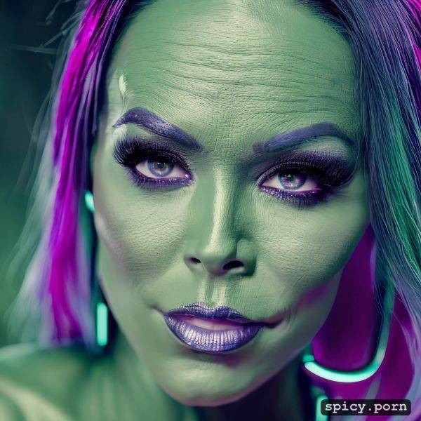 Highly detailed glossy eyes, gamora, three way, cinematic lighting - spicy.porn on pornsimulated.com