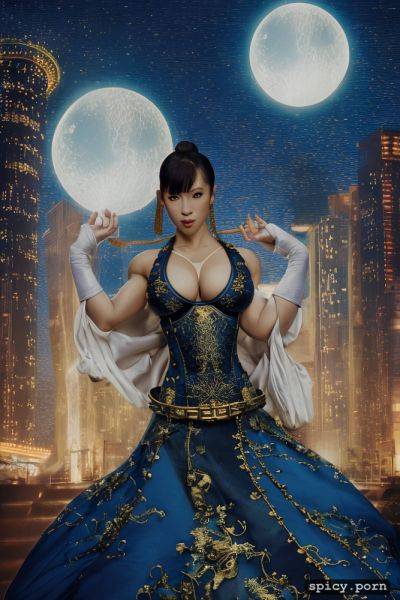 Small tits with big hips, long dark blue dress, shaolin kung fu - spicy.porn on pornsimulated.com