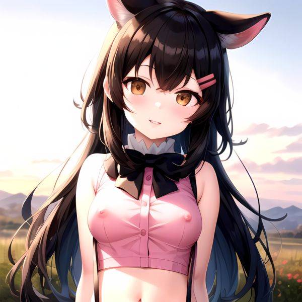 1girl Aardvark Kemono Friends Animal Ears Bare Shoulders Black Bow Black Bowtie Black Hair Bow Bowtie Breasts Brown Eyes Cropped, 3436028792 - AIHentai - aihentai.co on pornsimulated.com