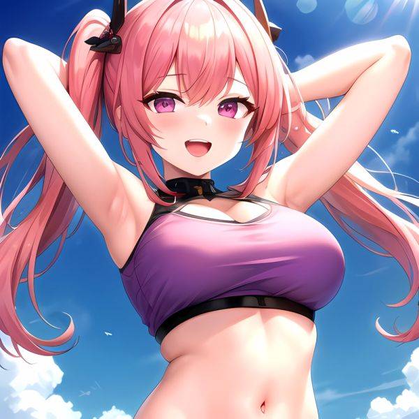 1girl D Absurdres Armpits Arms Behind Head Azur Lane Blush Breasts Bremerton Azur Lane Crop Top Highres Large Breasts Looking, 2002744066 - AIHentai - aihentai.co on pornsimulated.com