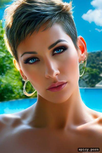 Short hair, white woman, nervous, cute face - spicy.porn on pornsimulated.com