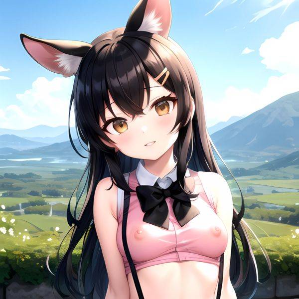 1girl Aardvark Kemono Friends Animal Ears Bare Shoulders Black Bow Black Bowtie Black Hair Bow Bowtie Breasts Brown Eyes Cropped, 3175674340 - AIHentai - aihentai.co on pornsimulated.com