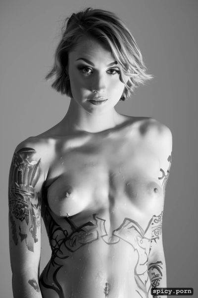 Cutie, small tits, teen working out, sharp details, tattoos - spicy.porn on pornsimulated.com