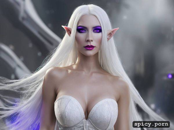 White eyebrows, 23 yo, long straight white hair, perfect slim albino female elf - spicy.porn on pornsimulated.com