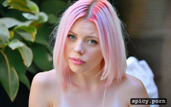 Cute face, solid colors, pink hair, big tits, anime girl, athletic body - spicy.porn on pornsimulated.com