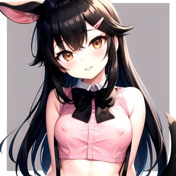 1girl Aardvark Kemono Friends Animal Ears Bare Shoulders Black Bow Black Bowtie Black Hair Bow Bowtie Breasts Brown Eyes Cropped, 854748776 - AIHentai - aihentai.co on pornsimulated.com