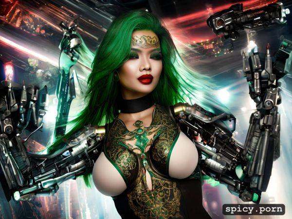 Full body, intricate hair, vibrant, bar, robot, malaysia woman - spicy.porn on pornsimulated.com