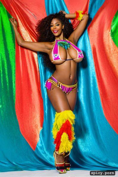 Color portrait, huge natural boobs, 31 yo beautiful performing brazilian carnival dancer - spicy.porn - Brazil on pornsimulated.com