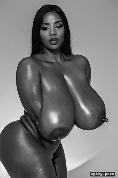 Dark skin, anatomically correct, looking at viewer, huge nipples are showing - spicy.porn on pornsimulated.com