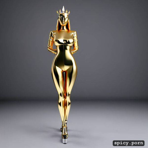 One women, symmetric boobs, fully silver metal skin, nsfw, full height - spicy.porn on pornsimulated.com