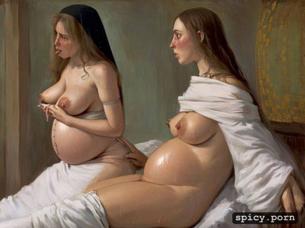 Pregnant, ilya repin painting, on bed, saint virgin mary, lesbian whore - spicy.porn on pornsimulated.com