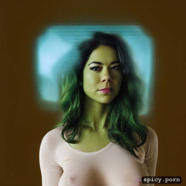 Visible nipples, 8k, torn clothes, highres, green tatiana maslany in courtroom as she hulk saggy breasts - spicy.porn on pornsimulated.com