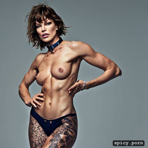 Very super skinny body, fully nude, milla jovovich, muscular - spicy.porn on pornsimulated.com