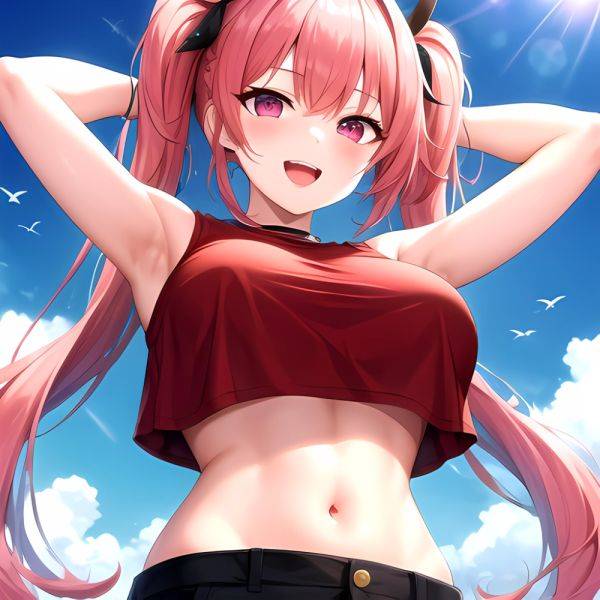 1girl D Absurdres Armpits Arms Behind Head Azur Lane Blush Breasts Bremerton Azur Lane Crop Top Highres Large Breasts Looking, 1708213590 - AIHentai - aihentai.co on pornsimulated.com