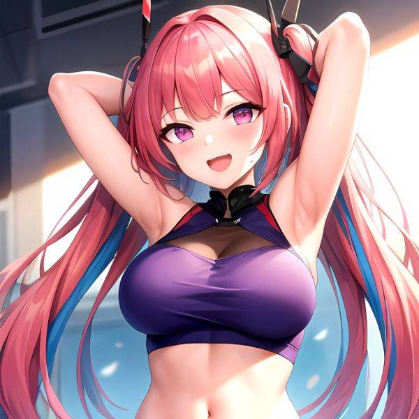 1girl D Absurdres Armpits Arms Behind Head Azur Lane Blush Breasts Bremerton Azur Lane Crop Top Highres Large Breasts Looking, 4242802675 - AIHentai - aihentai.co on pornsimulated.com