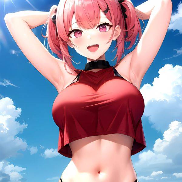 1girl D Absurdres Armpits Arms Behind Head Azur Lane Blush Breasts Bremerton Azur Lane Crop Top Highres Large Breasts Looking, 3827872039 - AIHentai - aihentai.co on pornsimulated.com