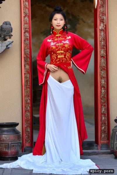 Hair pulled up in traditional chinese style, cobblestone ground - spicy.porn - China on pornsimulated.com