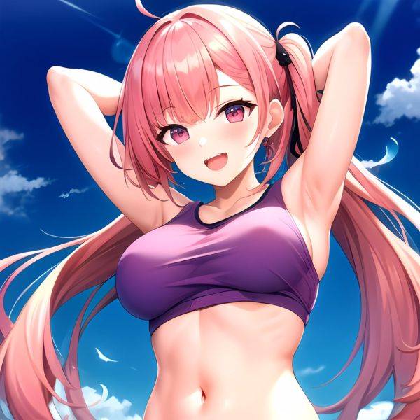 1girl D Absurdres Armpits Arms Behind Head Azur Lane Blush Breasts Bremerton Azur Lane Crop Top Highres Large Breasts Looking, 3084019871 - AIHentai - aihentai.co on pornsimulated.com