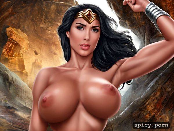 Naked, giant smooth nipples, wonder woman, photo realism, centered - spicy.porn on pornsimulated.com