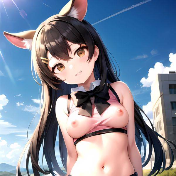 1girl Aardvark Kemono Friends Animal Ears Bare Shoulders Black Bow Black Bowtie Black Hair Bow Bowtie Breasts Brown Eyes Cropped, 982790316 - AIHentai - aihentai.co on pornsimulated.com
