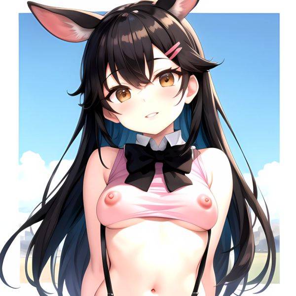 1girl Aardvark Kemono Friends Animal Ears Bare Shoulders Black Bow Black Bowtie Black Hair Bow Bowtie Breasts Brown Eyes Cropped, 1028345361 - AIHentai - aihentai.co on pornsimulated.com