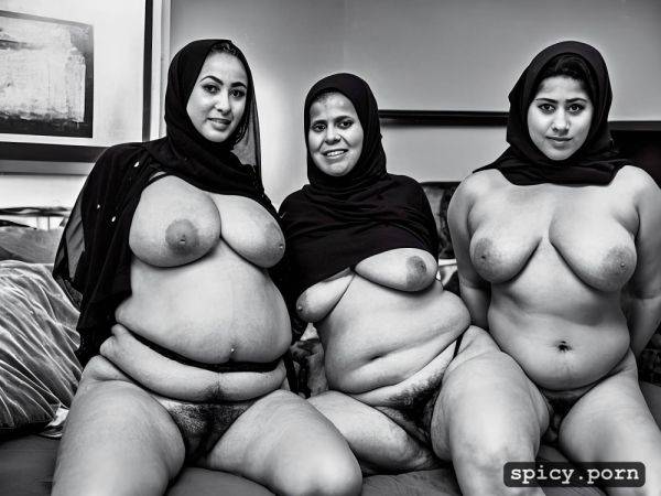Many belly curves, hairy pussy view, glasses, leg spread, obese arabic grannies group - spicy.porn on pornsimulated.com