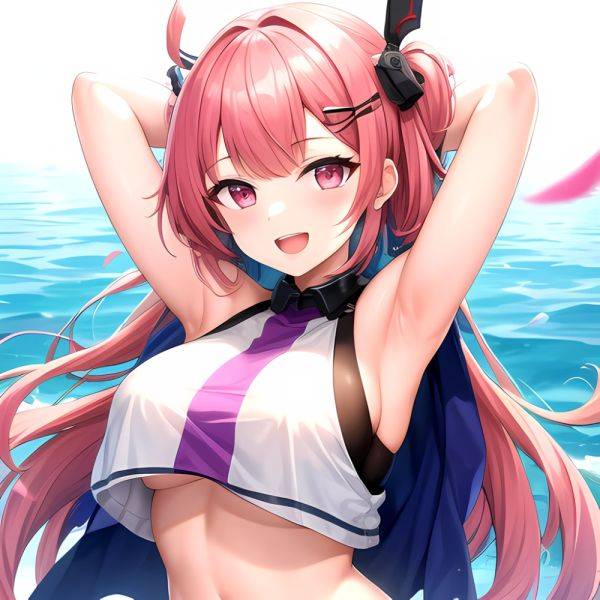 1girl D Absurdres Armpits Arms Behind Head Azur Lane Blush Breasts Bremerton Azur Lane Crop Top Highres Large Breasts Looking, 1839861223 - AIHentai - aihentai.co on pornsimulated.com