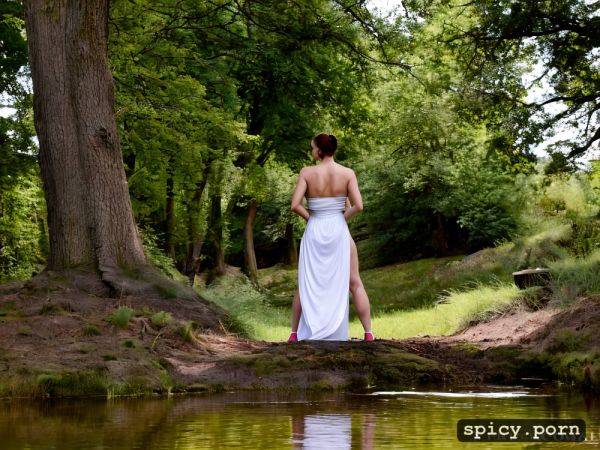Pretty face, in summery woods near a pond, white woman, arya stark pisses on sansa stark - spicy.porn on pornsimulated.com