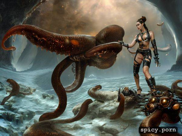 Octopus excrements flow around, penetration, additional artificial lighting - spicy.porn on pornsimulated.com