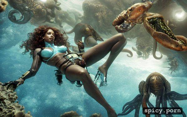 Snakes swimming round scene, underwater scenario in the barriere reef - spicy.porn on pornsimulated.com