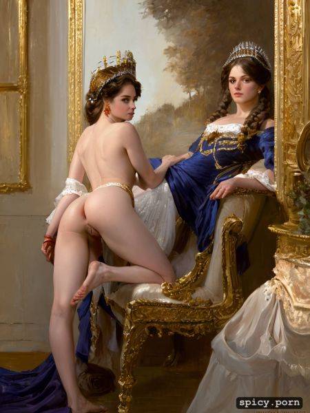 Looking back, elaborate court dress, masterpiece, ilya repin painting - spicy.porn on pornsimulated.com