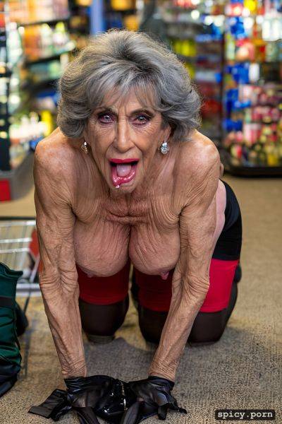 Caucasian granny, cum in ass, body, gray hair, fucking, on all fours - spicy.porn on pornsimulated.com